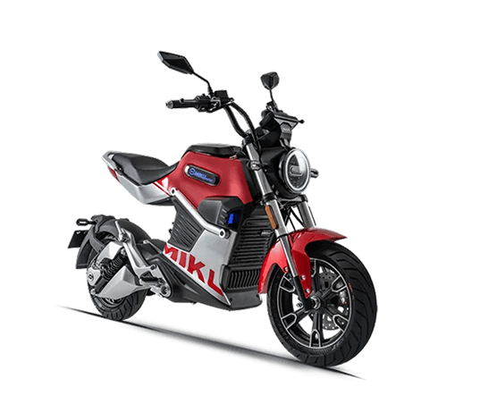 Red electric motorcycle
